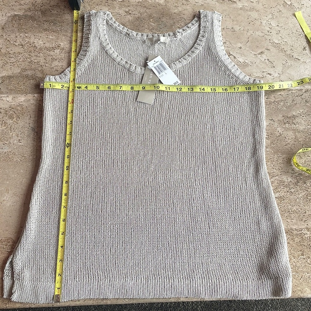 NWT Joan Vass Irish Linen II Tank Top